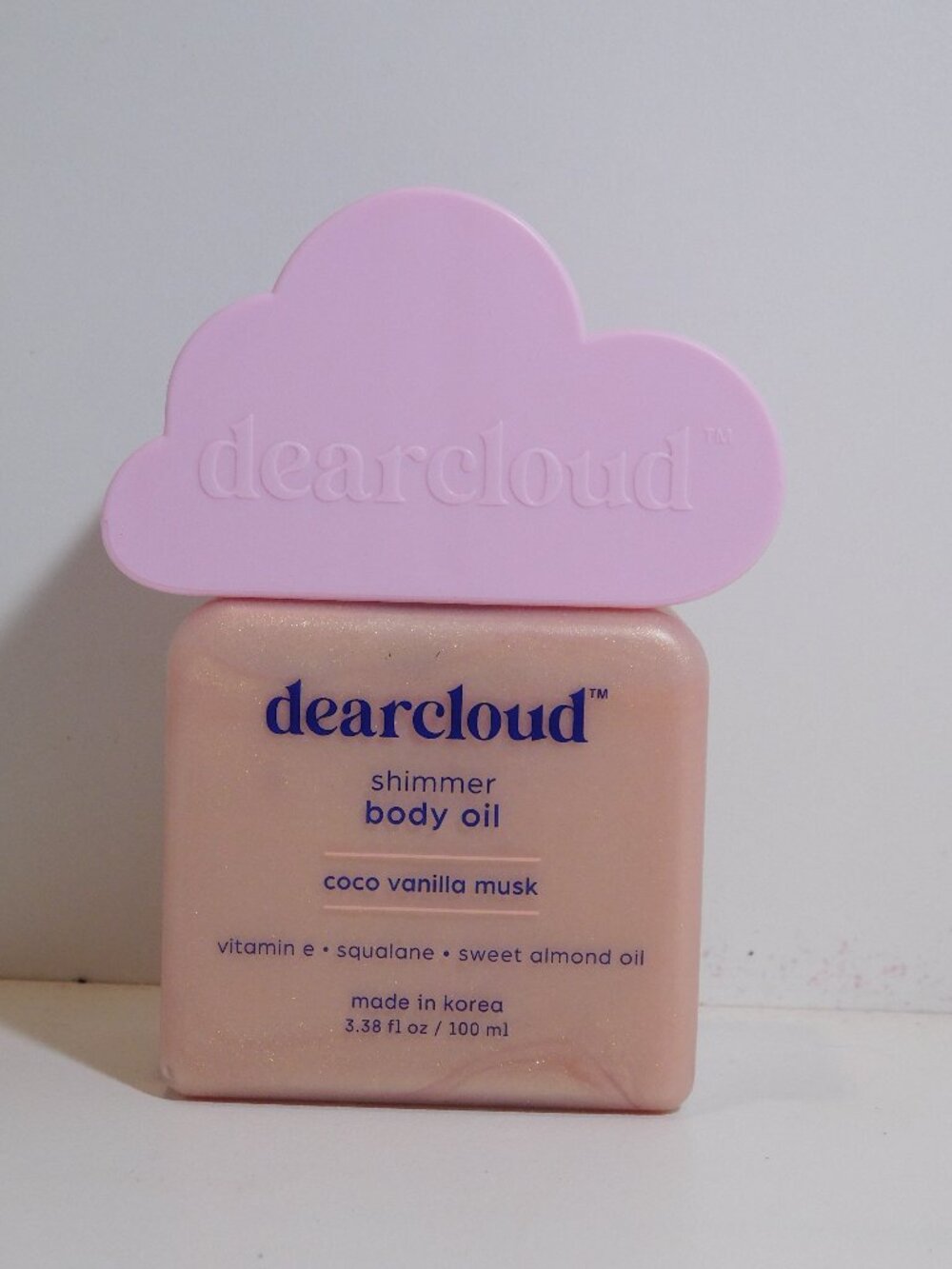 dearcloud Coco Vanilla Musk Shimmer Body Oil, Made in Korea(3.38 oz)